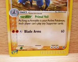 Pokemon TCG EX Sandstorm Armaldo Holo Rare Card 1/100 WOTC 2003 LP - Image 3