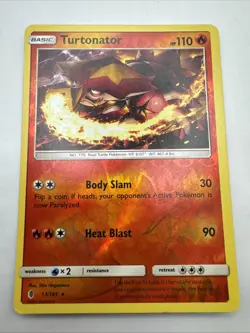 Pokemon TCG Turtonator 17/145 Guardians Rising Reverse Holo Rare Card NM - Image 1
