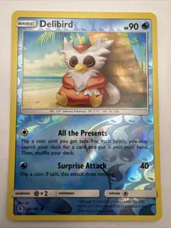 Pokemon Card Delibird Guardians Rising Reverse Holo 26/145 Near Mint - Image 1