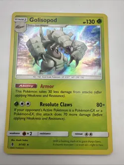 Pokemon Card Golisopod Guardians Rising Holo Rare 9/145 Near Mint - Image 1