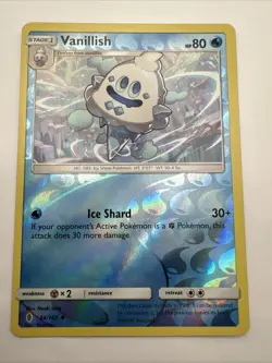 Pokemon card Vanillish 34/145 Reverse Holo Guardians Rising Near Mint - Image 1
