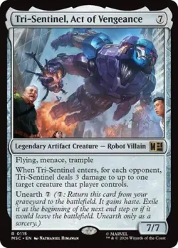 ~ Tri-Sentinel, Act of Vengeance ~ NM ~ Commander: Marvel Super Heroes ~ MTG ~ - Image 1