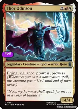 MTG Foil Thor Odinson Card #234 Marvel Super Heroes NM Magic - Image 1