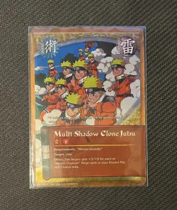 Naruto CCG Multi Shadow Clone Jutsu Holo Promo Card PRus014 NM - Image 1