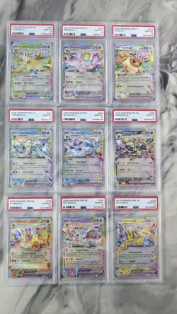 Eeveelutions PRISMATIC EVOLUTIONS PSA 10, 9 Card Collection ENGLISH - Image 1