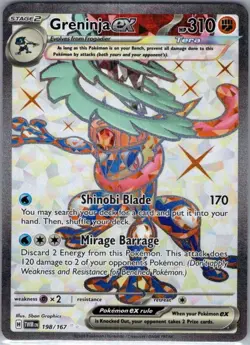 Greninja ex 198/167 SV06: Twilight Masquerade - Pokemon Card - NM - Image 1