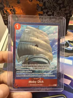 Bandai One Piece Card Game Moby Dick OP16-021 Rare Foil Alt Art Stage ENG - Image 1