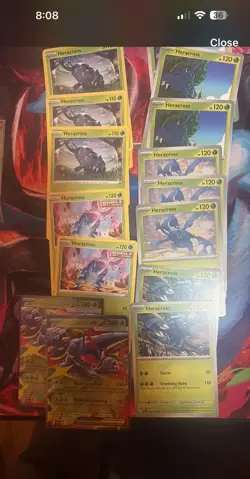 Pokemon TCG Heracross & M Heracross EX Holo 14-Card Lot 2014 10/108 - Image 1