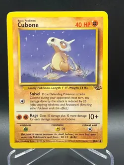 Cubone - 50/64 - Jungle Set LP-EXC BUY 2 CARDS GET 1 FREE!! - Image 1