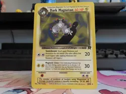 Pokemon Dark Magneton Team Rocket Lightly Played WOTC Vintage Rare Card - Image 1