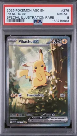 Ascended Heroes Pikachu Ex SIR 276/217 PSA 8 Pokemon Card - Image 1
