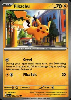 PIKACHU 062/193 Pokemon Card Paldea Evolved Near Mint - Image 1