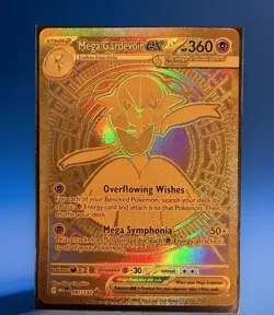 Pokemon Mega Gardevior EX Full Art Gold Foil Card 187/132 ME01 HP 360 EX MINT !! - Image 2