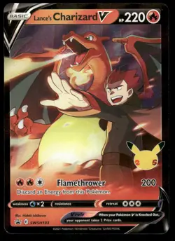 Pokemon Cards Lance's Charizard V SWSH133 Celebrations Promo NM *25 - Image 1