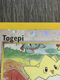 2001 Pokemon TCG Card Togepi Reverse Holo 4/18 Southern Islands DOUBLE SWIRL - Image 2