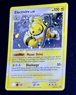 2007 Pokemon ELECTIVIRE Secret Wonders Set HOLO BLEED Diamond Pearl Card 25/132 - Image 3