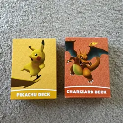 Pokemon Battle Academy – 2 Complete Card Decks (Charizard, Pikachu) - Image 1