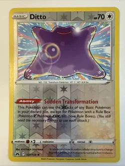 Ditto 107/159 Reverse Holo 2023 Pokemon Crown Zenith Card Near Mint - Image 1