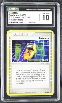 CGC 10 PokeNav 2005 EX Emerald 81/106 Reverse Holo Stamped Pokemon Card - Image 1