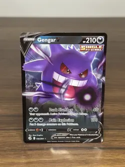 Gengar V 156/264 Fusion Strike Ultra Rare Holo Pokemon Card - Image 1