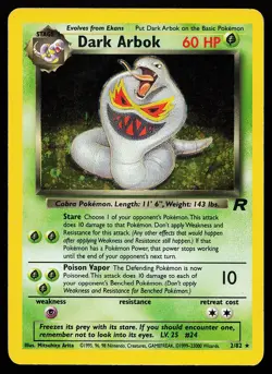 Dark Arbok 2/82 Unlimited Holo Rare Team Rocket Pokemon Card - Image 1