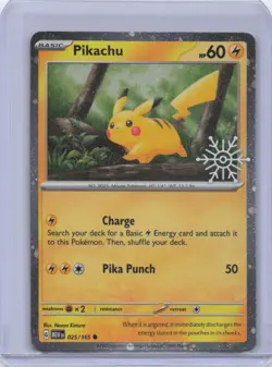 Pikachu - (Holiday Calendar) Holo Common Miscellaneous Cards & Products 025/165 - Image 1