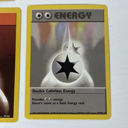 Lot of All 7 vintage Pokemon Base Set Energy Cards LP Double Colorless 96-102 - Image 5