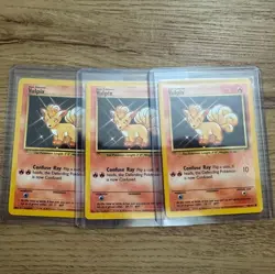 3X Pokemon TCG Vulpix Base Set 68/102 Common LP - Image 1