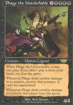 MTG English Phage the Untouchable Light Play Normal Legions - Image 1
