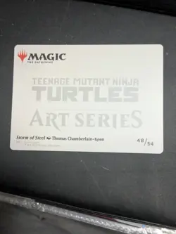 MTG Storm of Steel Art Card 48/54 (Gold-Stamped Signature) Art Series: TMNT - Image 2