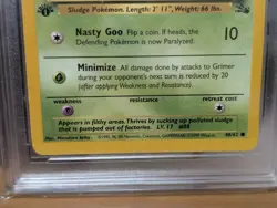 Grimer 1st Edition 48/62 Fossil 1999 Pokemon Card - GetGraded 8 Near Mint - Image 4