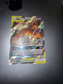 Pokemon Reshiram & Charizard GX TAG TEAM Black Star Promo Holo SM201 Full Art - Image 5