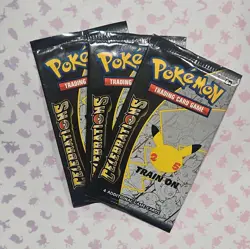 X3 New Sealed Pokemon Celebrations 25th Celebrations Booster Packs Free Shipping - Image 1