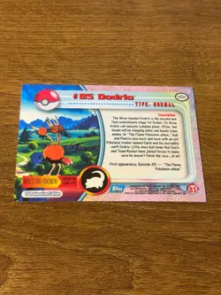 2000 Topps Pokemon Series 2 Blue Label T.V. Animation - #85 Dodrio Holo Foil - Image 2