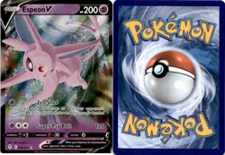 2021 Pokemon, Evolving Skies, #64/203 Espeon V, Holo Ultra Rare - Image 1