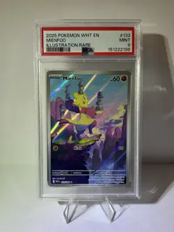 Mienfoo 133/086 PSA Mint 9 Illustration Rare Pokemon TCG SV White Flare - Image 1