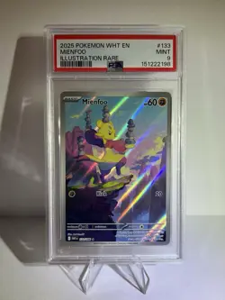 Mienfoo 133/086 PSA Mint 9 Illustration Rare Pokemon TCG SV White Flare - Image 3
