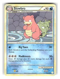 Slowbro 52/123 Uncommon HeartGold & SoulSilver Pokemon Moderately Played - Image 1