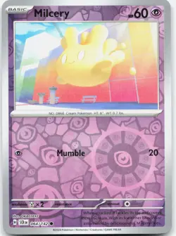 Milcery 64/142 Common Stellar Crown Pokemon Reverse Holo Near Mint - Image 1