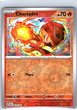 Charcadet 29/142 Common Stellar Crown Pokemon Reverse Holo Near Mint - Image 1