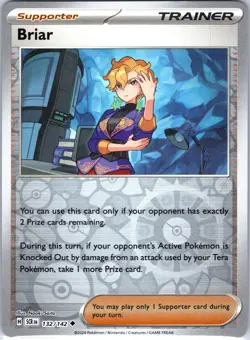 Briar 132/142 Uncommon Stellar Crown Pokemon Reverse Holo Near Mint - Image 1
