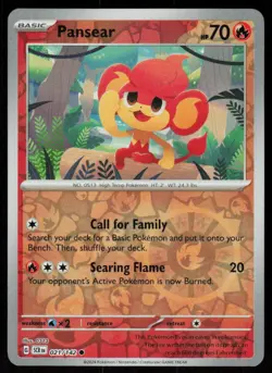Pansear 21/142 Common Stellar Crown Pokemon Reverse Holo Near Mint - Image 1