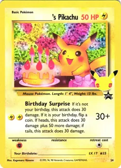 ______'s Pikachu - Celebrations: Classic Collection - Pokemon - Image 1