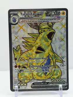 Pokemon TCG Tyranitar ex SV03: Obsidian Flames 211/197 Holo Ultra Rare - Image 1