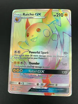 The Pokemon Company Raichu GX 75/73 Secret Rare Full Art Holo 210 HP Eng - Image 1