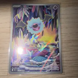 Pokemon TCG Woobat 119/086 Sv: White Flare Illustration Rare Holo Signed - Image 1