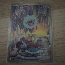 Pokemon TCG Woobat 119/086 Sv: White Flare Illustration Rare Holo Signed - Image 2