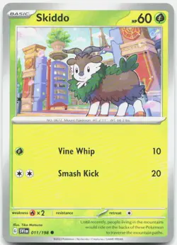 Skiddo 011/198 Common Scarlet & Violet Pokemon Near Mint - Image 1