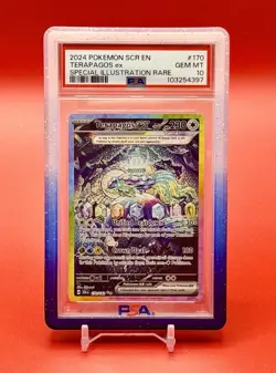 Pokemon TCG Terapagos EX Stellar Crown 170/142 Special Illustration Rare, PSA 10 - Image 1