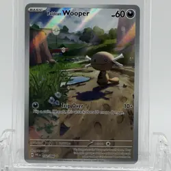 Pokemon TCG Phantasmal Flames Paldean Wooper #102/094 Illustration Rare LP- - Image 1